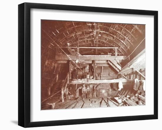 Bulkhead to Retain Compressed Air in Rotherhithe Tunnel, London, October 1906-null-Framed Premium Photographic Print