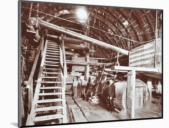 Bulkhead to Retain Compressed Air in the Rotherhithe Tunnel, London, October 1906-null-Mounted Photographic Print