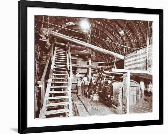 Bulkhead to Retain Compressed Air in the Rotherhithe Tunnel, London, October 1906-null-Framed Photographic Print