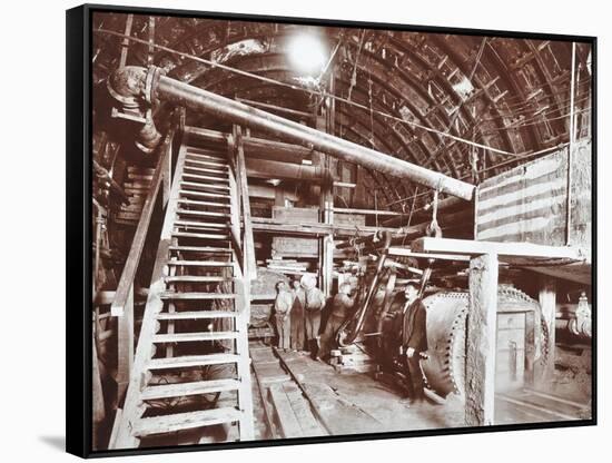 Bulkhead to Retain Compressed Air in the Rotherhithe Tunnel, London, October 1906-null-Framed Stretched Canvas