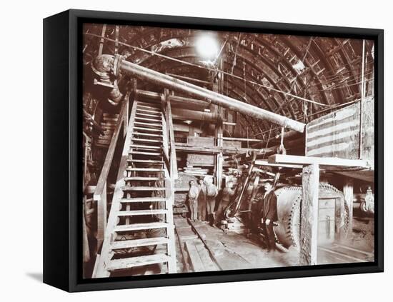 Bulkhead to Retain Compressed Air in the Rotherhithe Tunnel, London, October 1906-null-Framed Stretched Canvas