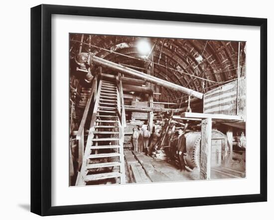 Bulkhead to Retain Compressed Air in the Rotherhithe Tunnel, London, October 1906-null-Framed Premium Photographic Print