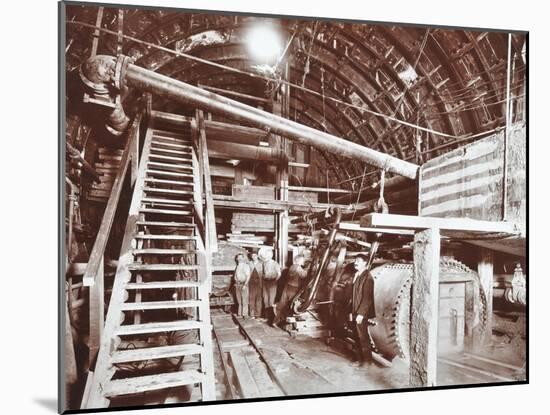 Bulkhead to Retain Compressed Air in the Rotherhithe Tunnel, London, October 1906-null-Mounted Premium Photographic Print