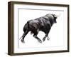 Bull, 2022, (charcoal and pastel on paper)-Mark Adlington-Framed Giclee Print