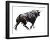 Bull, 2022, (charcoal and pastel on paper)-Mark Adlington-Framed Giclee Print