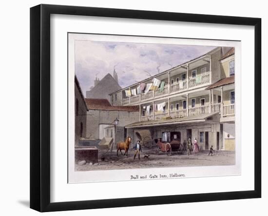 Bull and Gate Inn, Holborn, London, C1850-Thomas Hosmer Shepherd-Framed Giclee Print