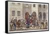 Bull and Mouth Street, City of London, 1825-Isaac Robert Cruikshank-Framed Stretched Canvas