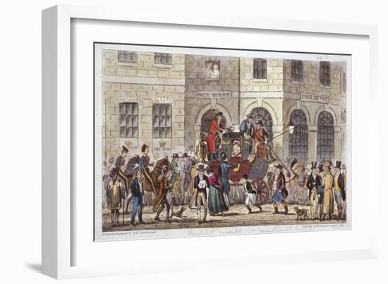 Bull and Mouth Street, City of London, 1825-Isaac Robert Cruikshank-Framed Giclee Print