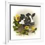 Bull and Sunflowers-Peggy Harris-Framed Giclee Print