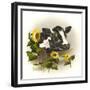 Bull and Sunflowers-Peggy Harris-Framed Giclee Print