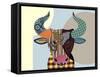 Bull Baiting-Adefioye Lanre-Framed Stretched Canvas