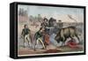 Bull Charging a Picador-Stefano Bianchetti-Framed Stretched Canvas