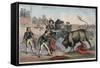 Bull Charging a Picador-Stefano Bianchetti-Framed Stretched Canvas