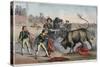Bull Charging a Picador-Stefano Bianchetti-Stretched Canvas