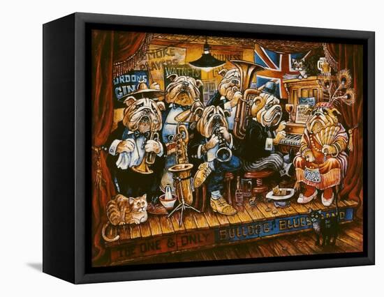 Bull Dog Blues Band-Bill Bell-Framed Stretched Canvas