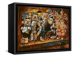 Bull Dog Blues Band-Bill Bell-Framed Stretched Canvas