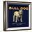 Bull Dog Head - California - Citrus Crate Label-Lantern Press-Framed Art Print