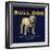 Bull Dog Head - California - Citrus Crate Label-Lantern Press-Framed Art Print