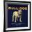 Bull Dog Head - California - Citrus Crate Label-Lantern Press-Framed Art Print