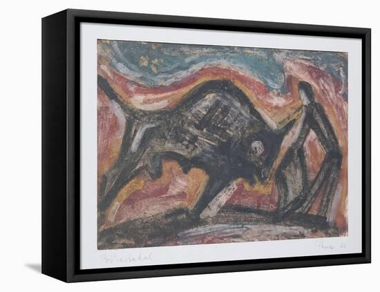 Bull Fight, 1966-Emil Parrag-Framed Stretched Canvas
