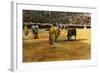 Bull Fight, 20th Century-null-Framed Giclee Print