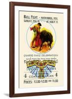 Bull Fight-Matamoros, Mexico-Curt Teich & Company-Framed Art Print