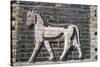 Bull, glazed bricks, Ishtar Gate, Babylon, Iraq-Vivienne Sharp-Stretched Canvas