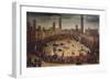 Bull Hunting in Piazza Del Campo in 1546, Circa 1585-Vincenzo Rustici-Framed Giclee Print