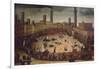 Bull Hunting in Piazza Del Campo in 1546, Circa 1585-Vincenzo Rustici-Framed Giclee Print