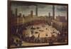 Bull Hunting in Piazza Del Campo in 1546, Circa 1585-Vincenzo Rustici-Framed Giclee Print