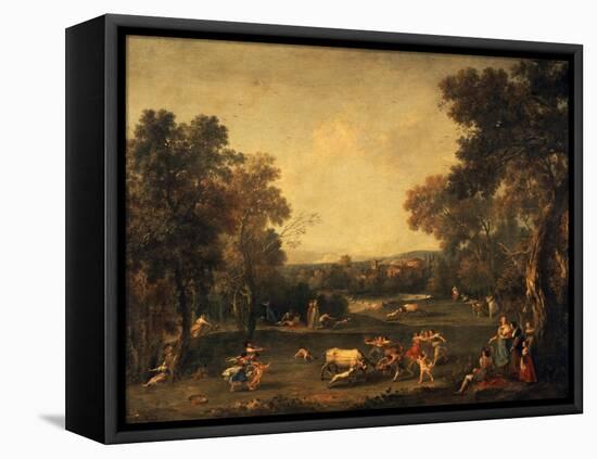 Bull-Hunting-Francesco Zuccarelli-Framed Stretched Canvas