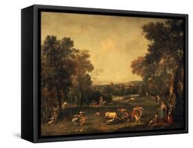 Bull-Hunting-Francesco Zuccarelli-Framed Stretched Canvas