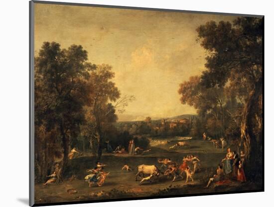 Bull-Hunting-Francesco Zuccarelli-Mounted Giclee Print