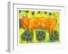 Bull in Field, 1992-Julie Nicholls-Framed Giclee Print