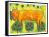 Bull in Field, 1992-Julie Nicholls-Framed Stretched Canvas