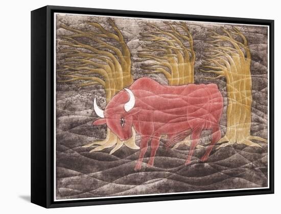 Bull in the Wind, 2001-Juan Alcazar-Framed Stretched Canvas