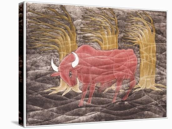 Bull in the Wind, 2001-Juan Alcazar-Stretched Canvas