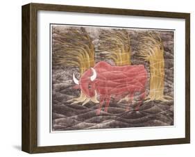 Bull in the Wind, 2001-Juan Alcazar-Framed Giclee Print