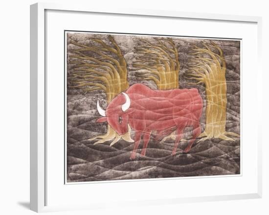 Bull in the Wind, 2001-Juan Alcazar-Framed Giclee Print