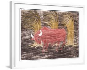 Bull in the Wind, 2001-Juan Alcazar-Framed Giclee Print