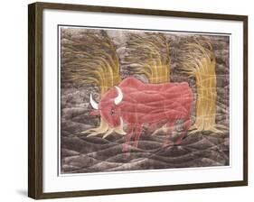 Bull in the Wind, 2001-Juan Alcazar-Framed Giclee Print