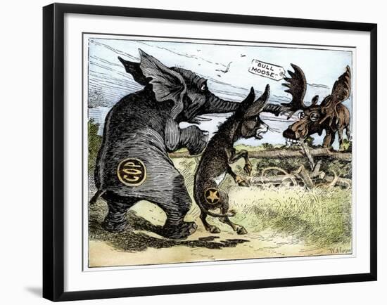 Bull Moose Campaign, 1912-W.A. Carson-Framed Giclee Print