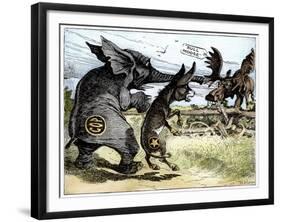 Bull Moose Campaign, 1912-W.A. Carson-Framed Giclee Print