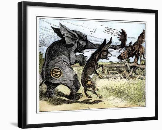 Bull Moose Campaign, 1912-W.A. Carson-Framed Giclee Print