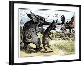 Bull Moose Campaign, 1912-W.A. Carson-Framed Giclee Print