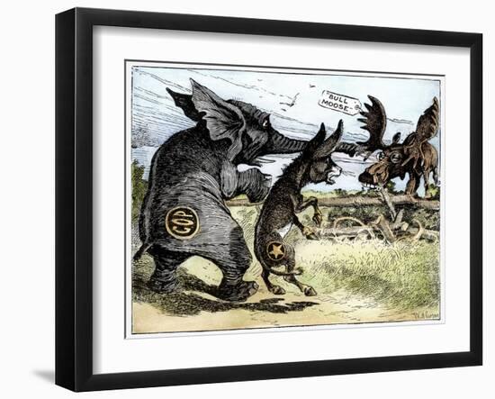 Bull Moose Campaign, 1912-W.A. Carson-Framed Giclee Print