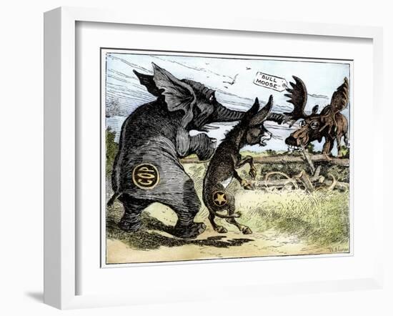 Bull Moose Campaign, 1912-W.A. Carson-Framed Giclee Print