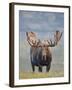 Bull Moose, Denali National Park, Alaska, USA-Hugh Rose-Framed Premium Photographic Print