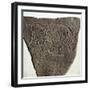 Bull motif on Pictish incised stone, Burghead, Moray, Scotland, c6th - 7th century. Artist: Unknown-Unknown-Framed Giclee Print