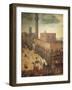 Bull Races in Piazza Del Campo in Siena-Vincenzo Rustici-Framed Giclee Print